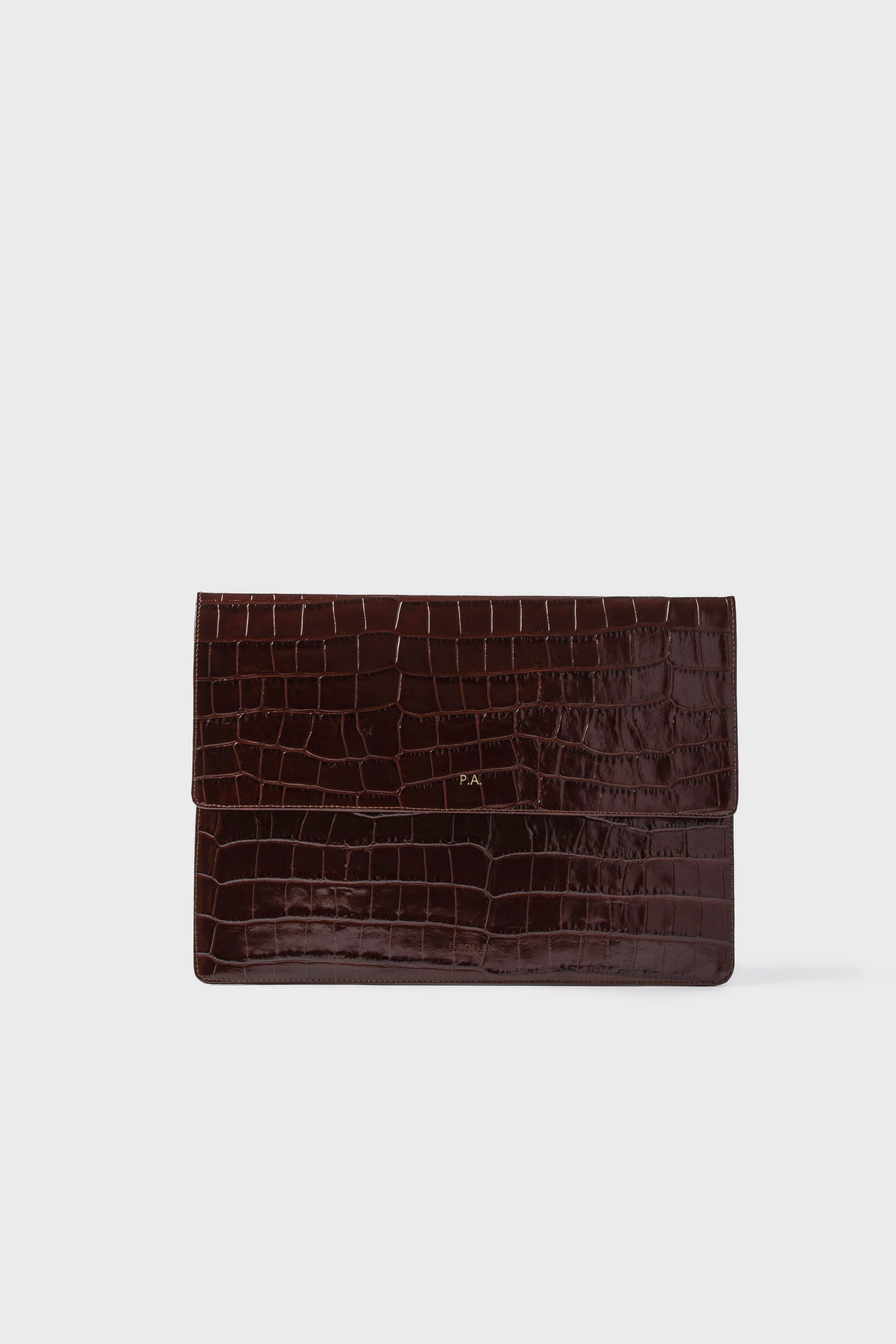 Etui na Laptop Brown Crocodile