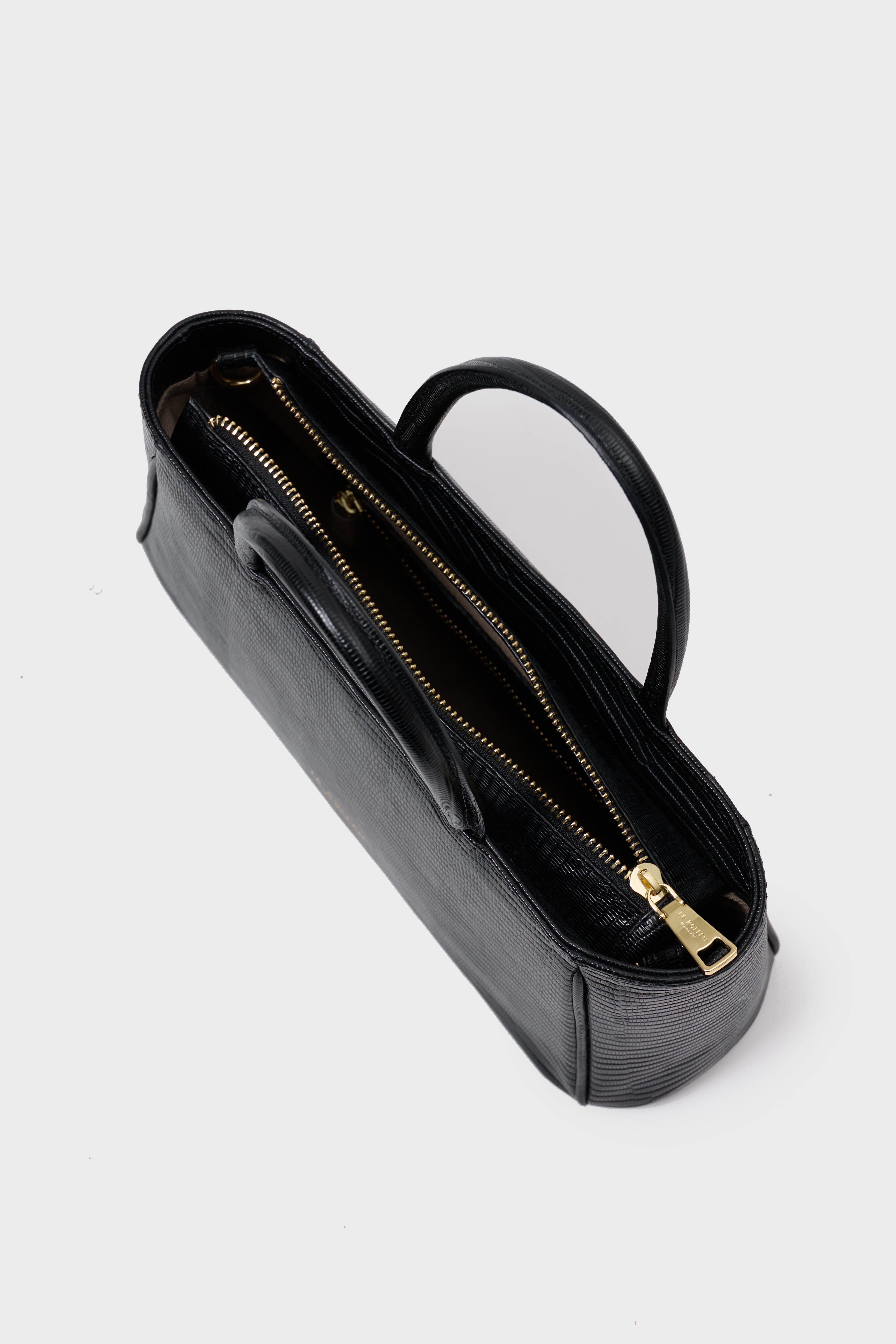 Mia Handbag Black Lizard