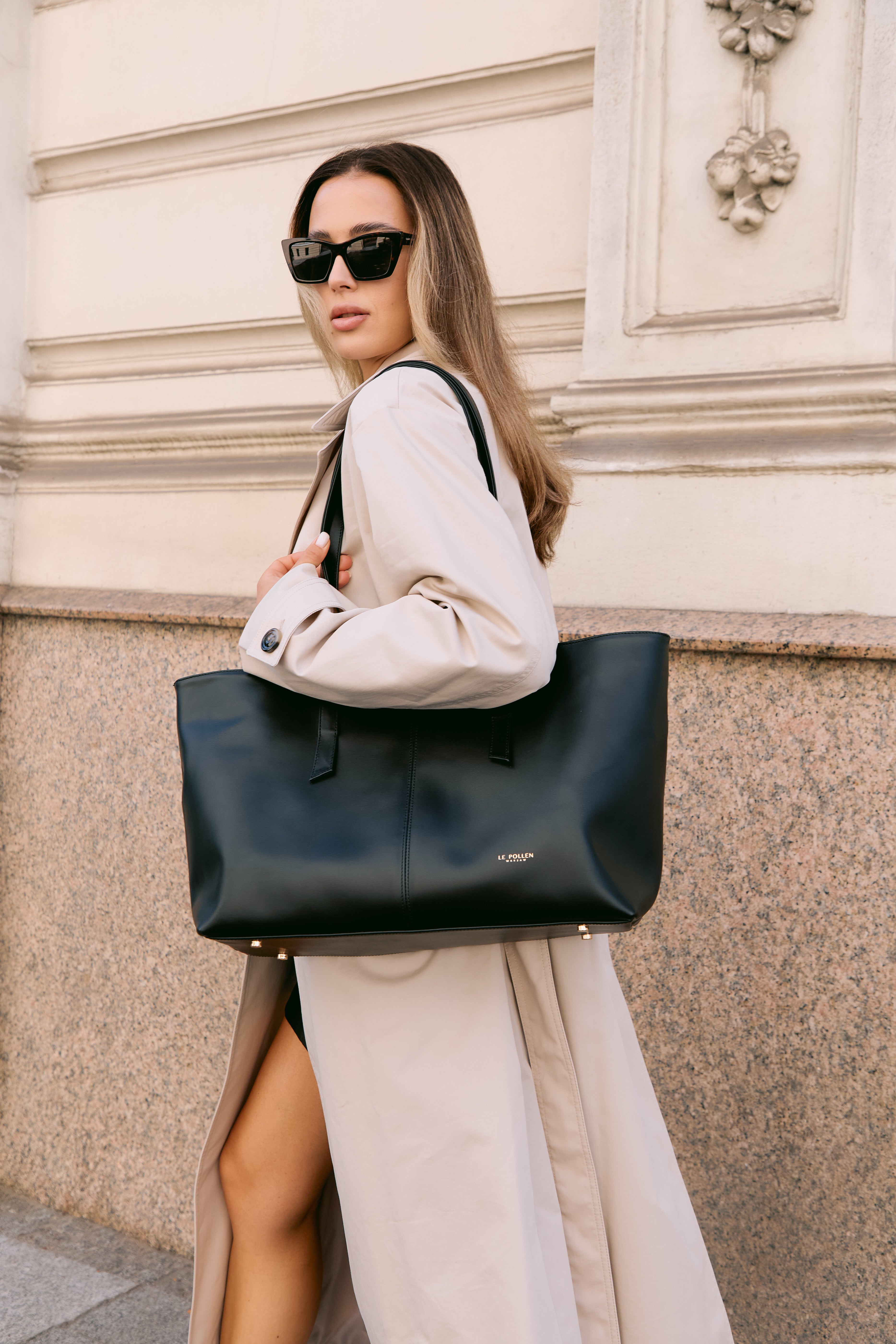 Noam Large Black Nappa