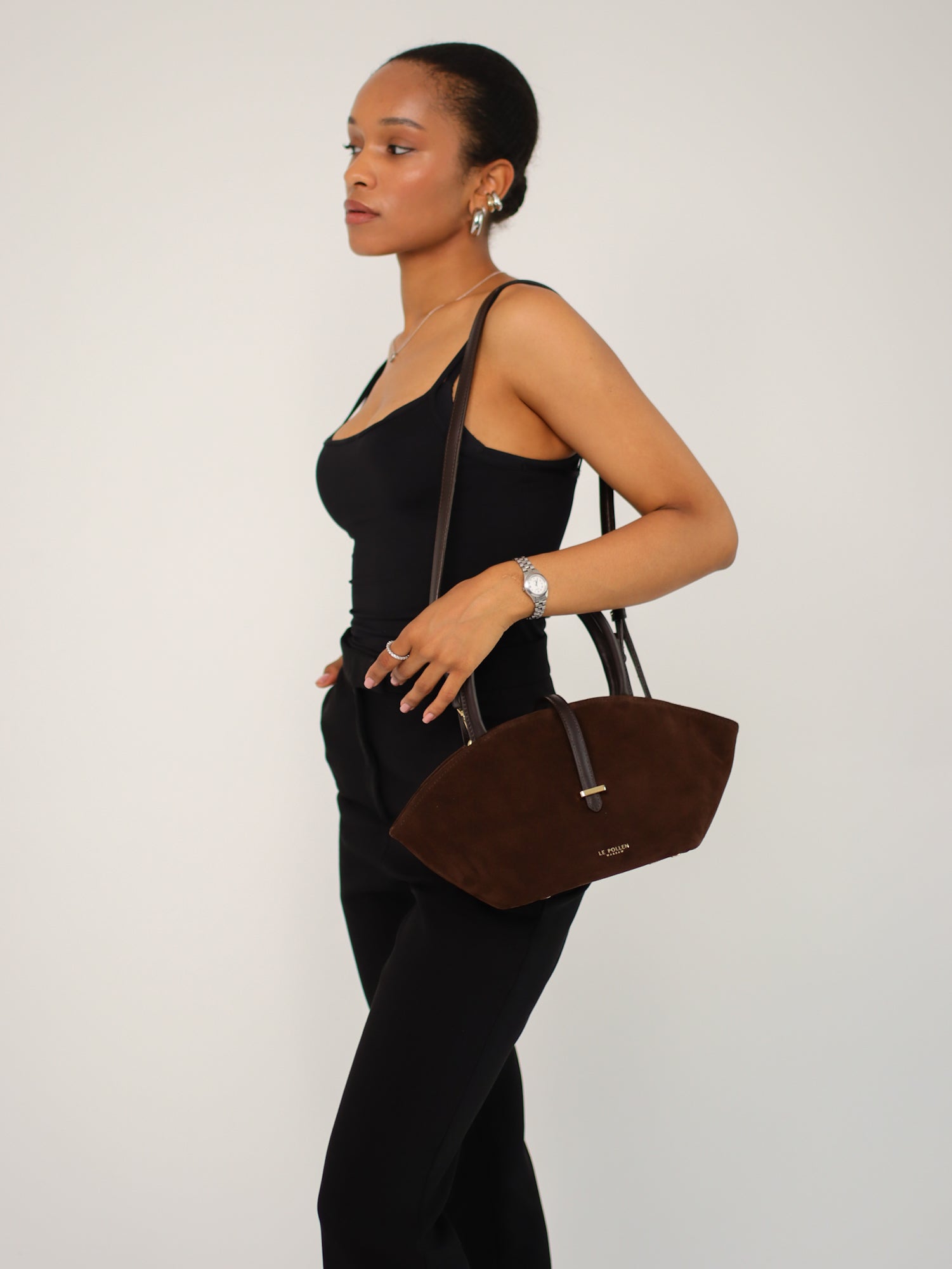 Mini Alva Chocolate Suede