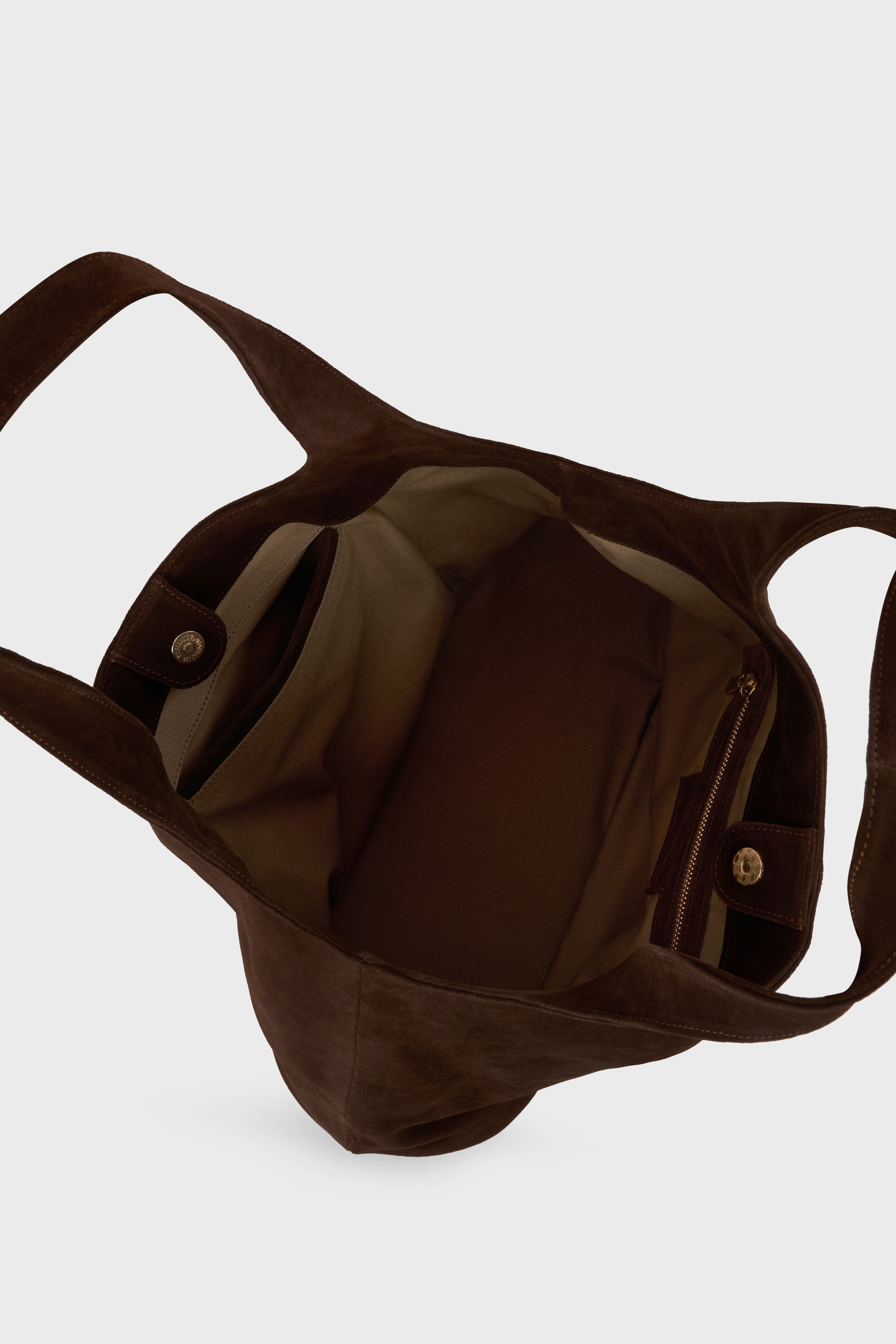 Easy Tote Chocolate Suede