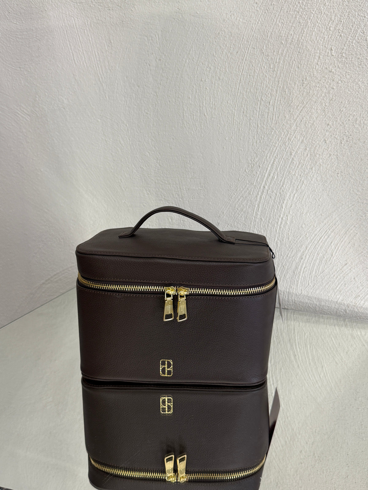 Vanity Case Brown Grain