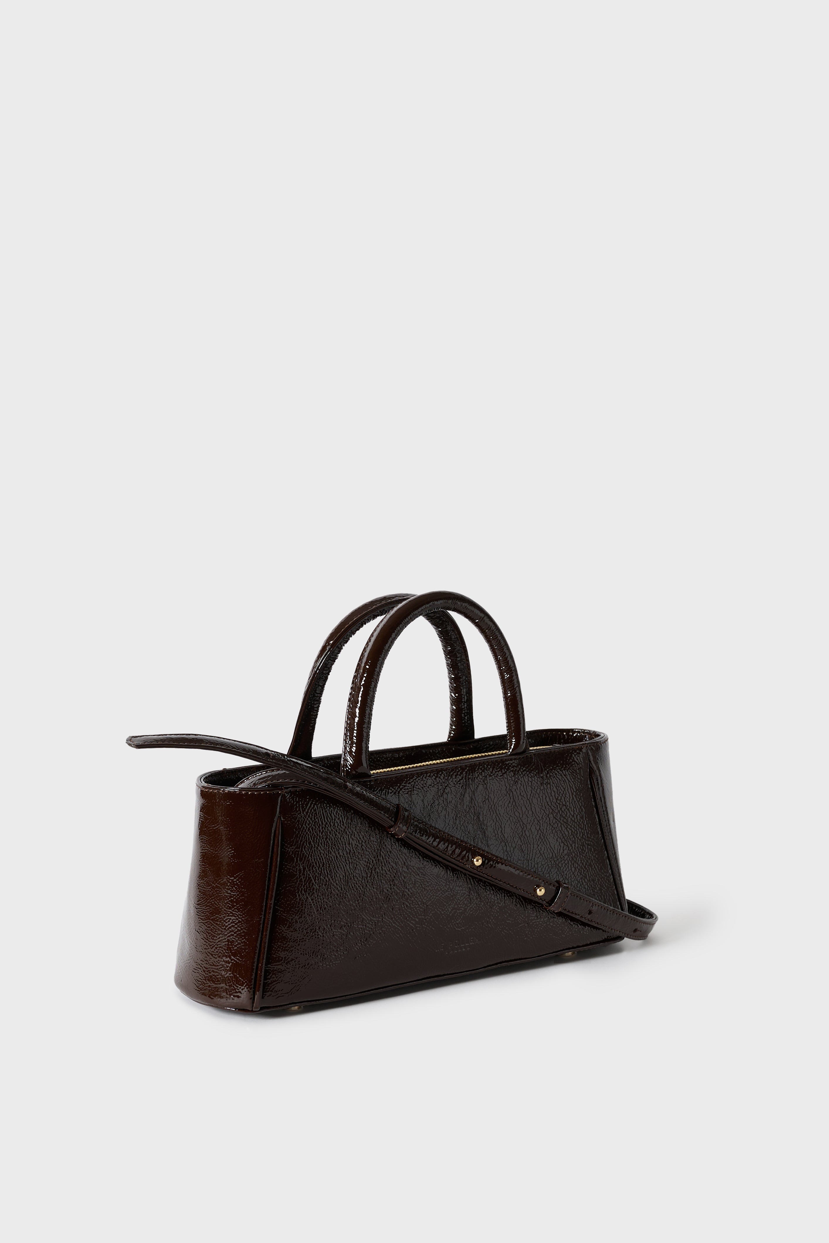 Mia Handbag Brown Patent Leather