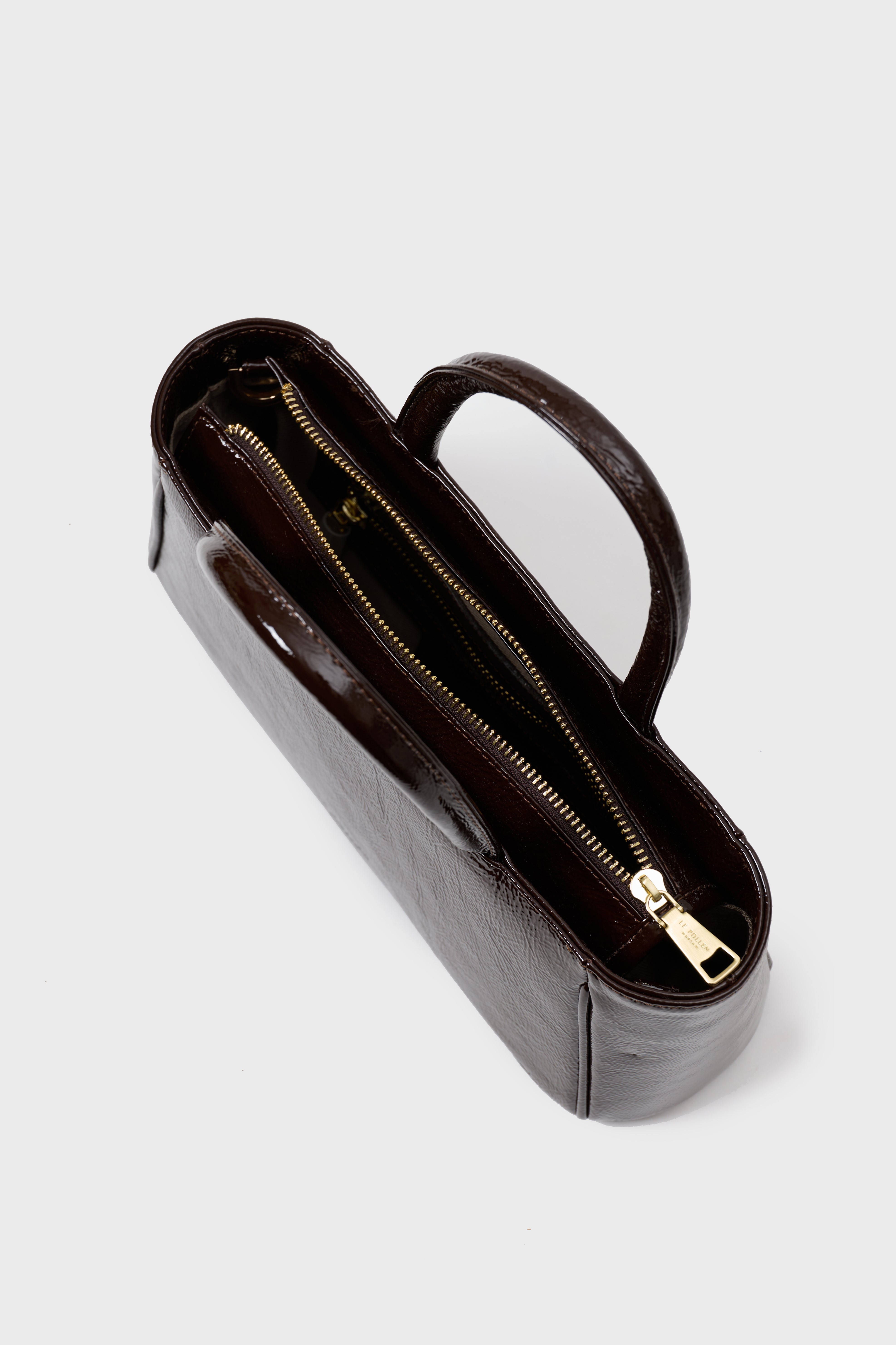 Mia Handbag Brown Lacquer