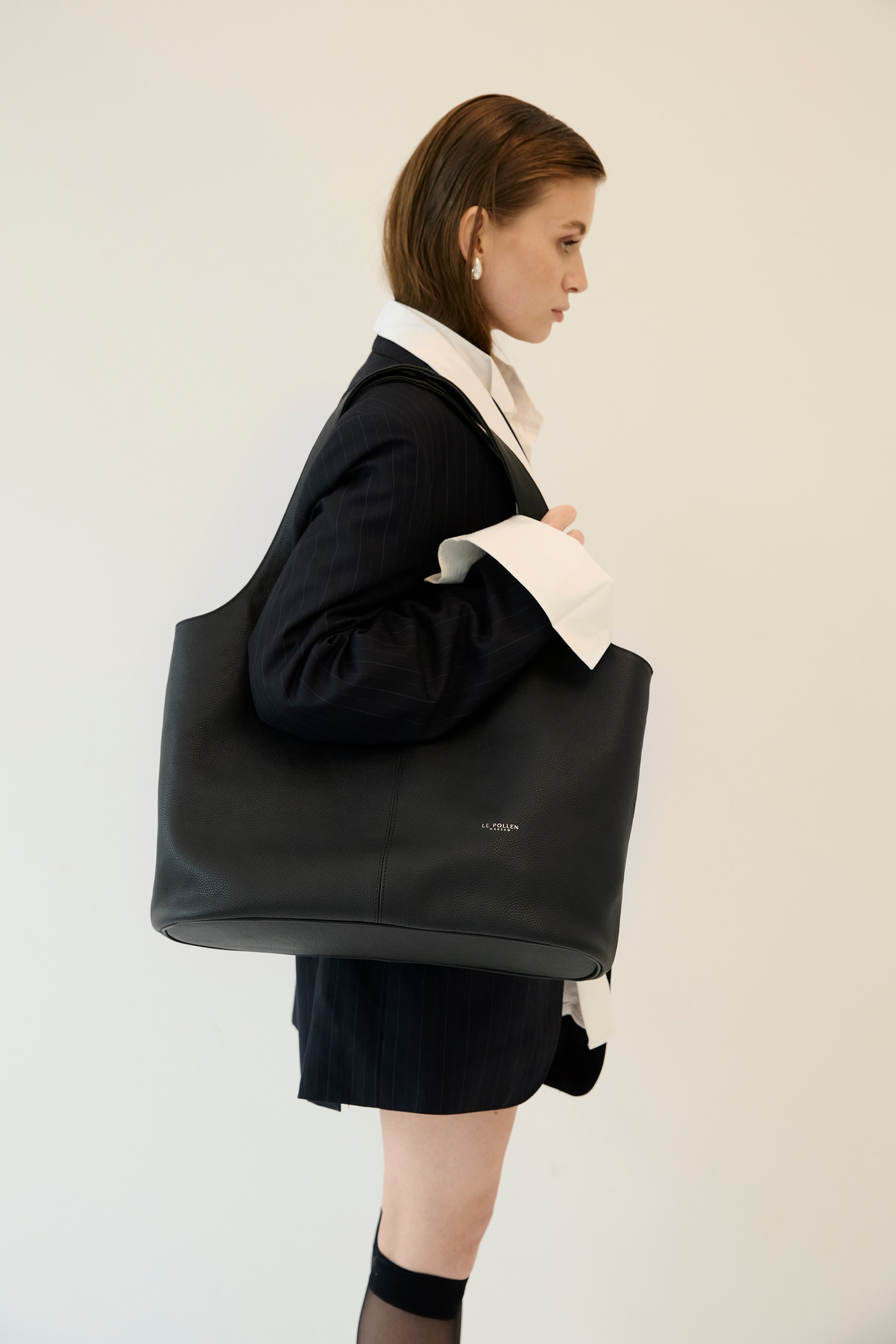 Easy Tote Black Grain