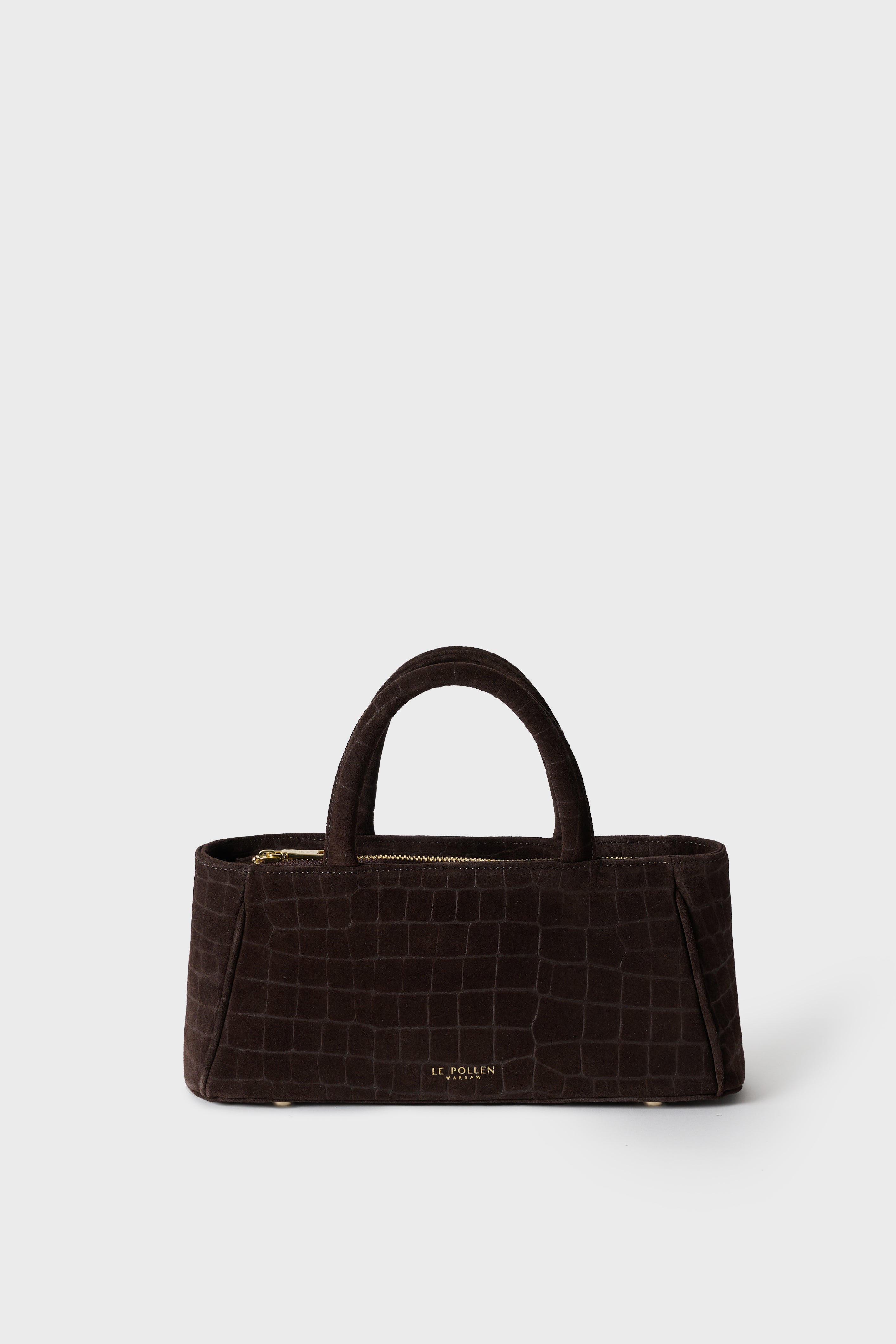 Mia Handbag Croco Suede