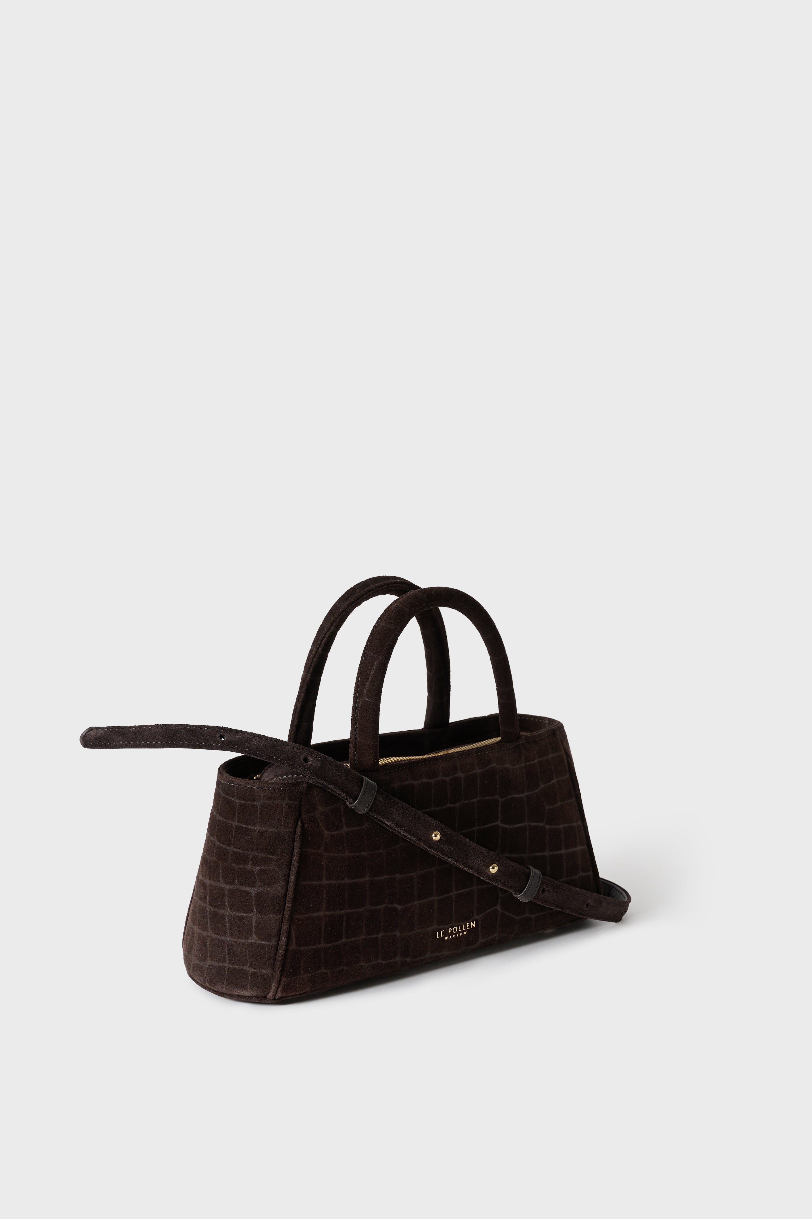 Mia Handbag Croco Suede