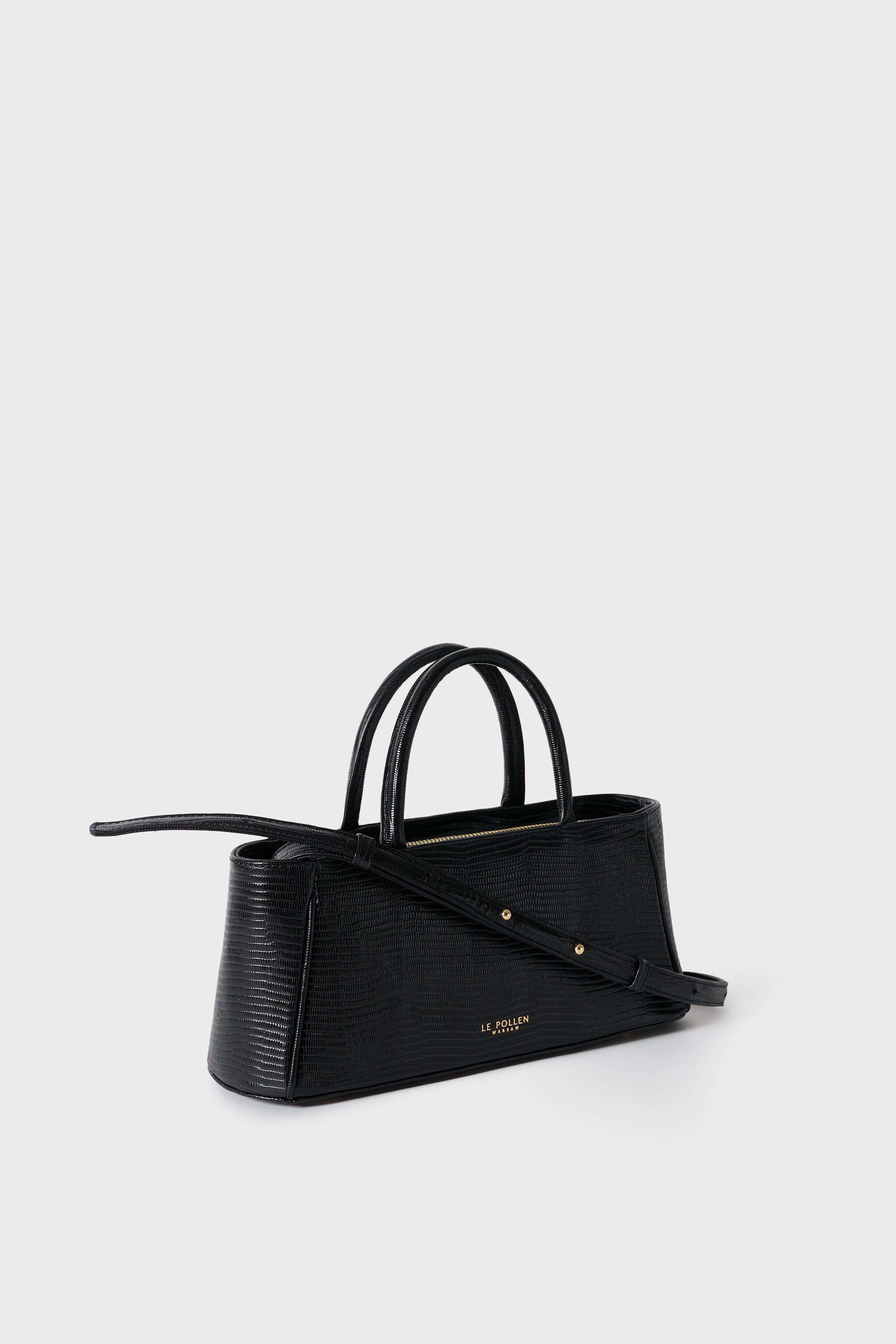 Mia Handbag Black Lizard