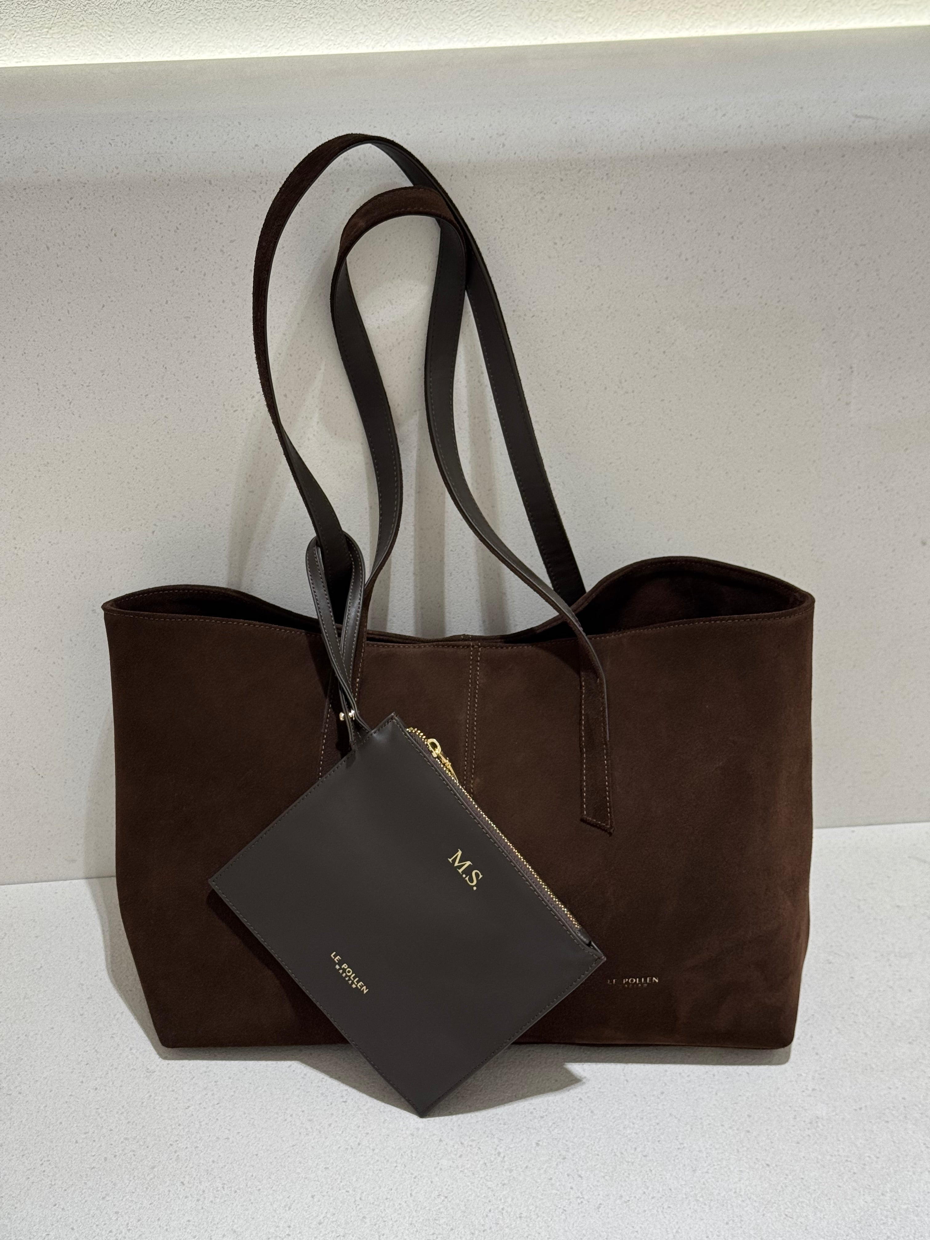 Noam Large Chocolate Suede