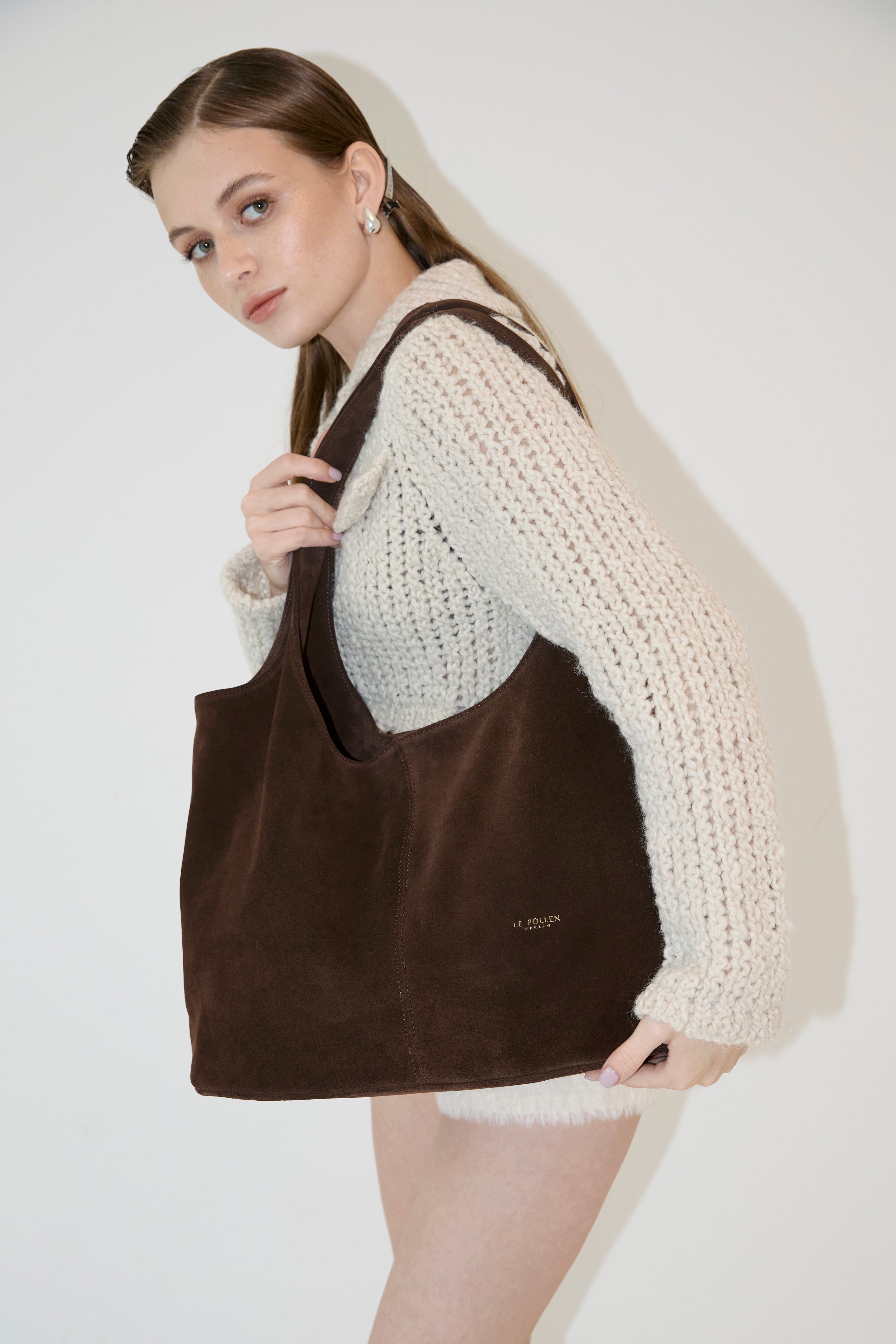 Easy Tote Chocolate Suede