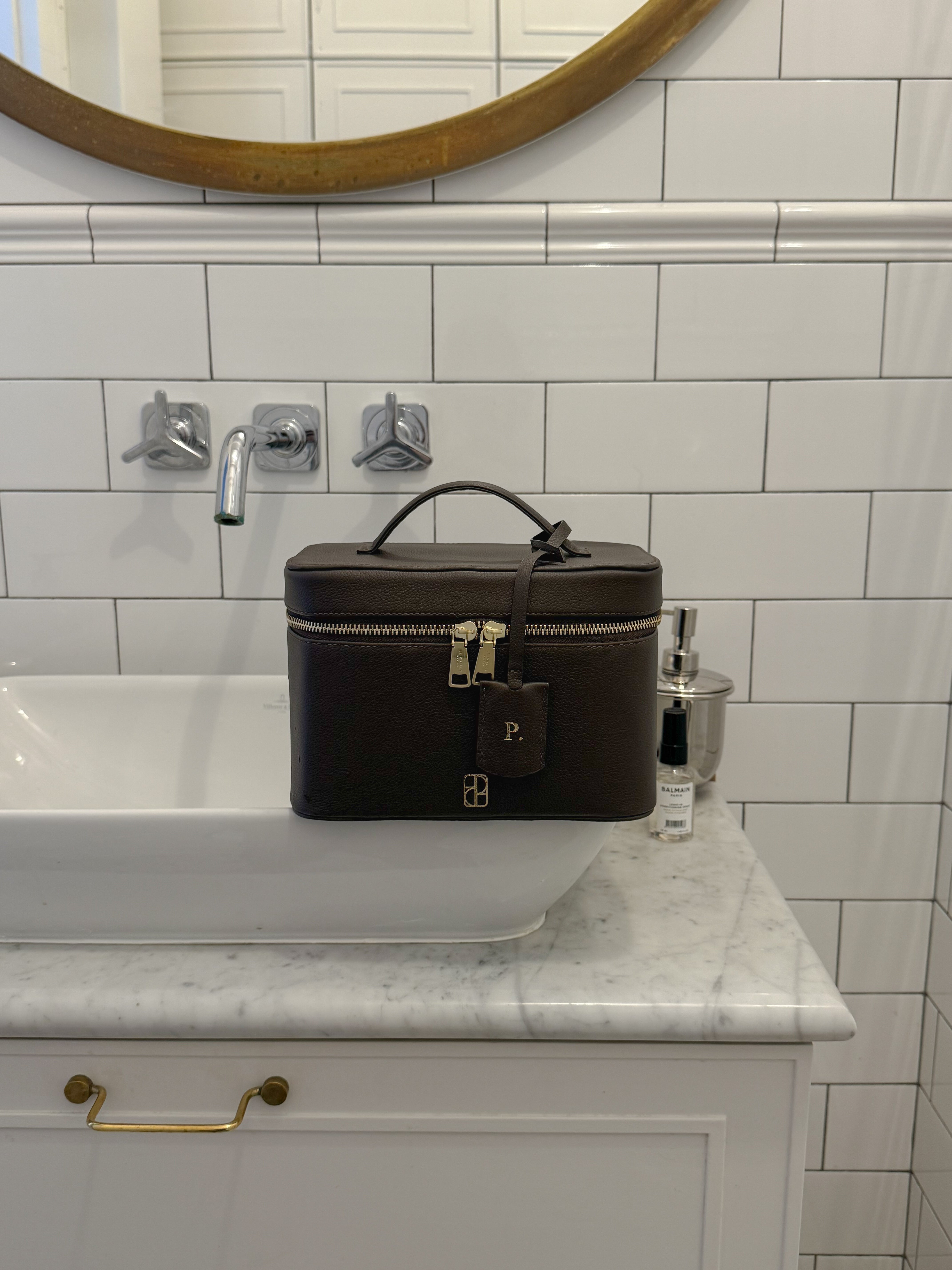 Vanity Case Brown Grain