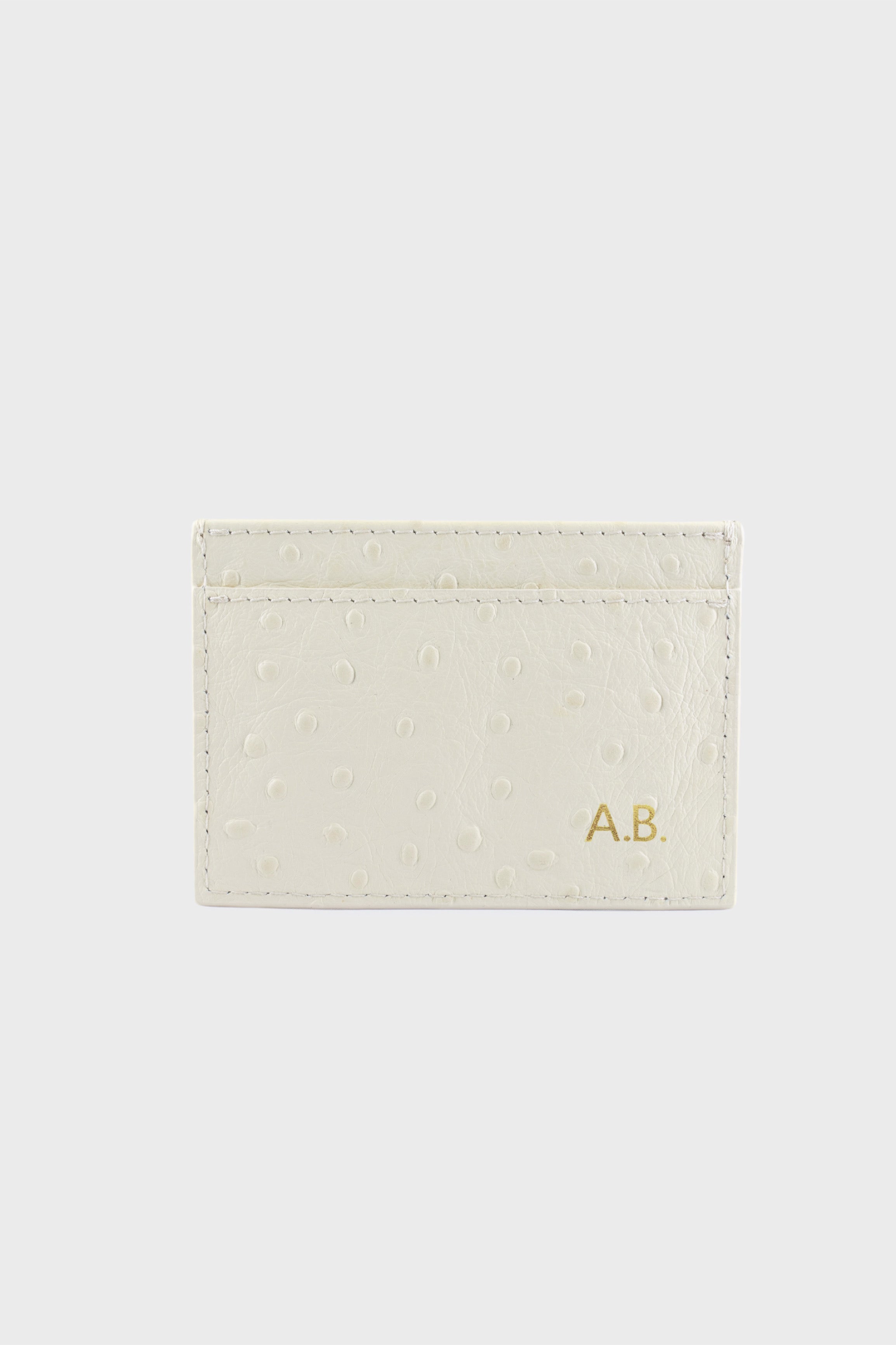 Cardholder Cream Ostrich