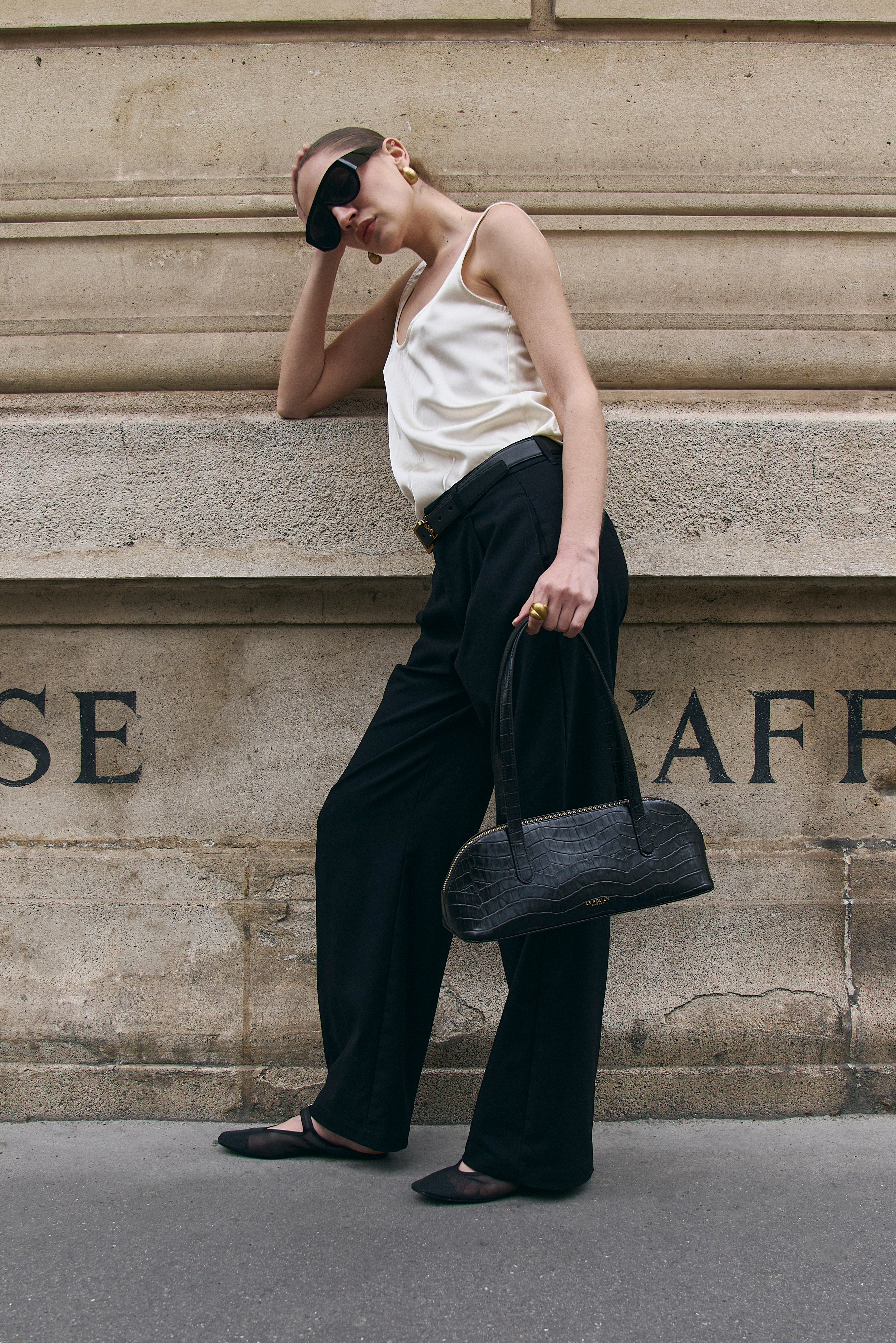 Cassie Black Crocodile