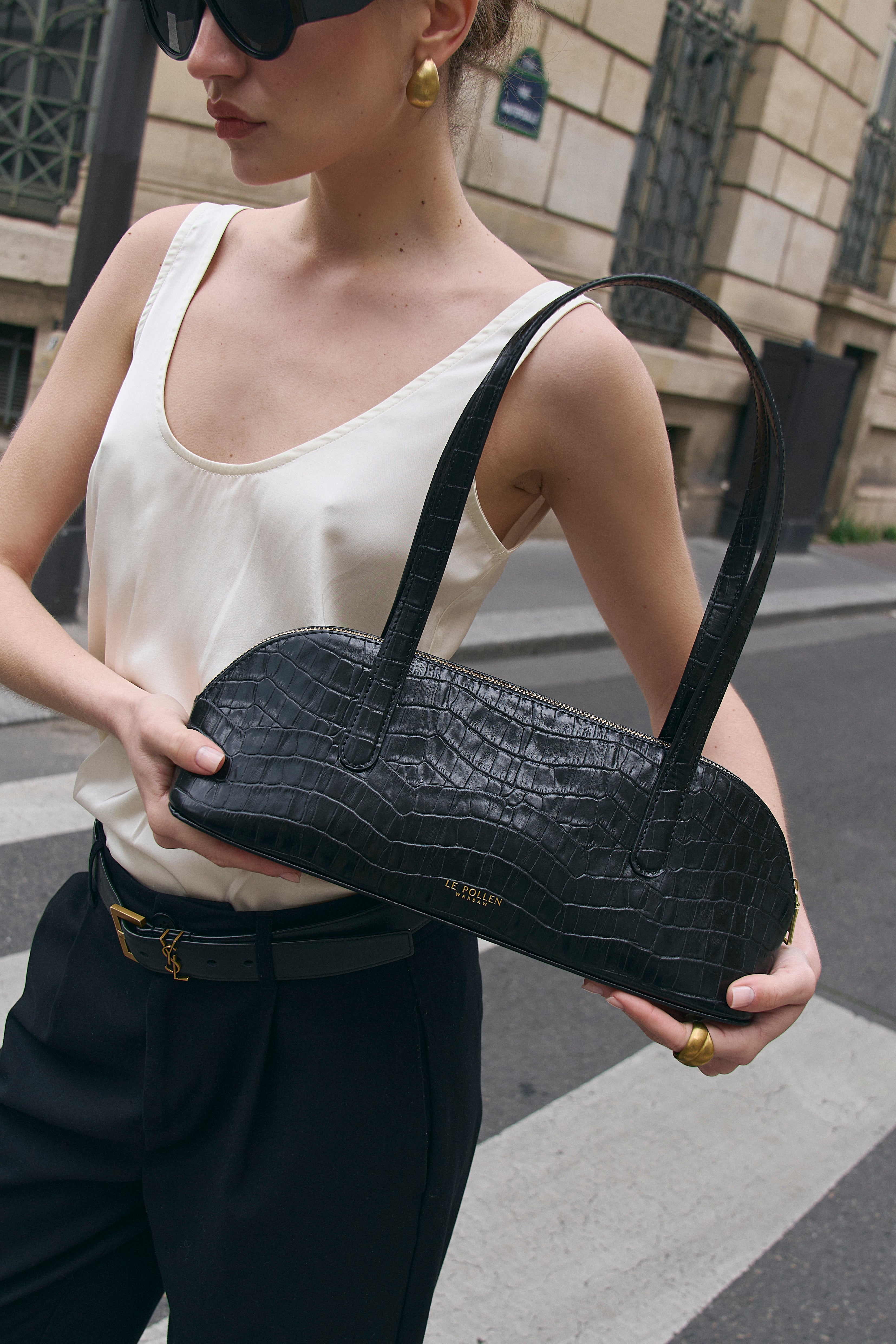 Cassie Black Crocodile