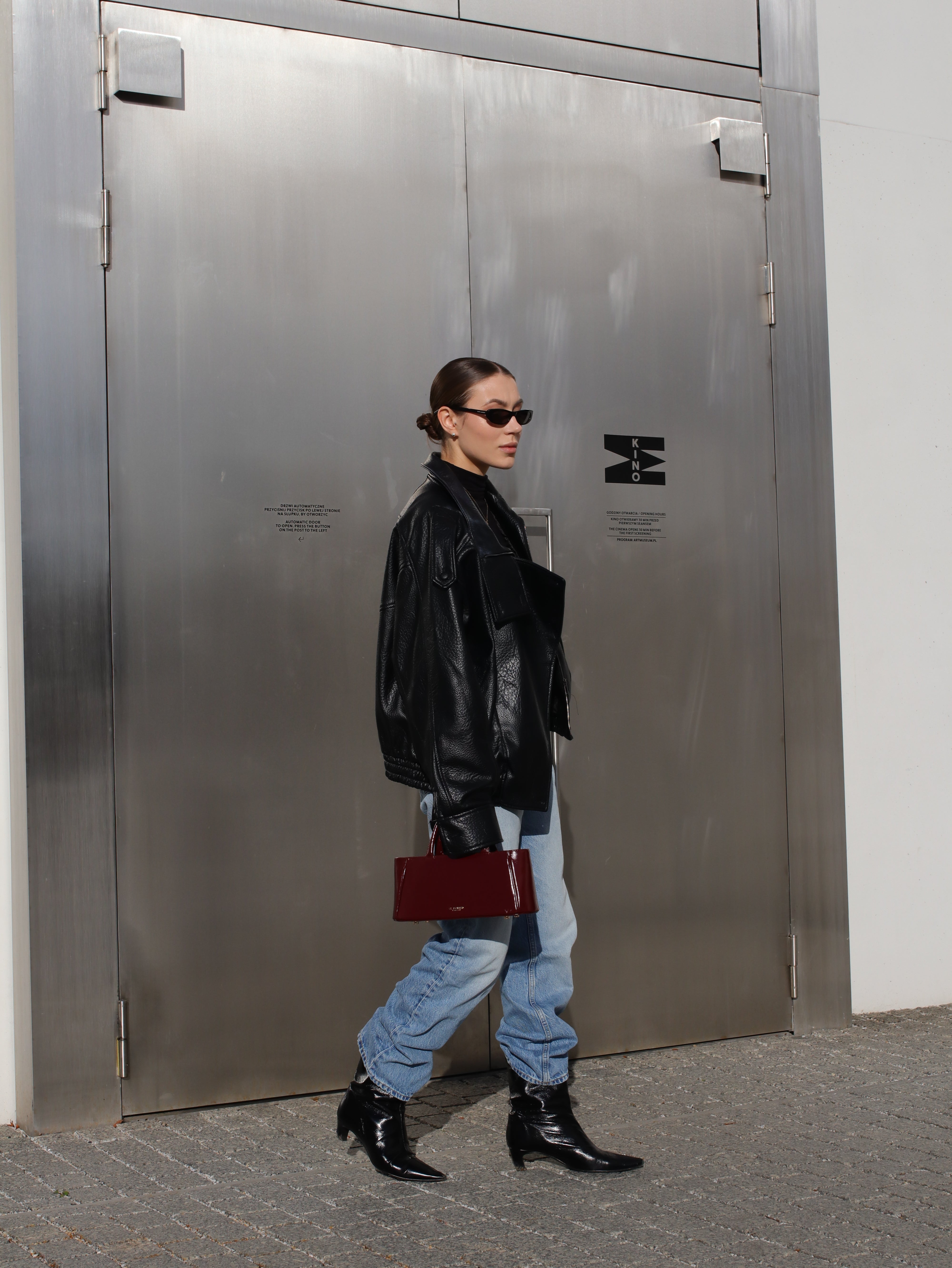 Mia Cherry Glossy Handbag