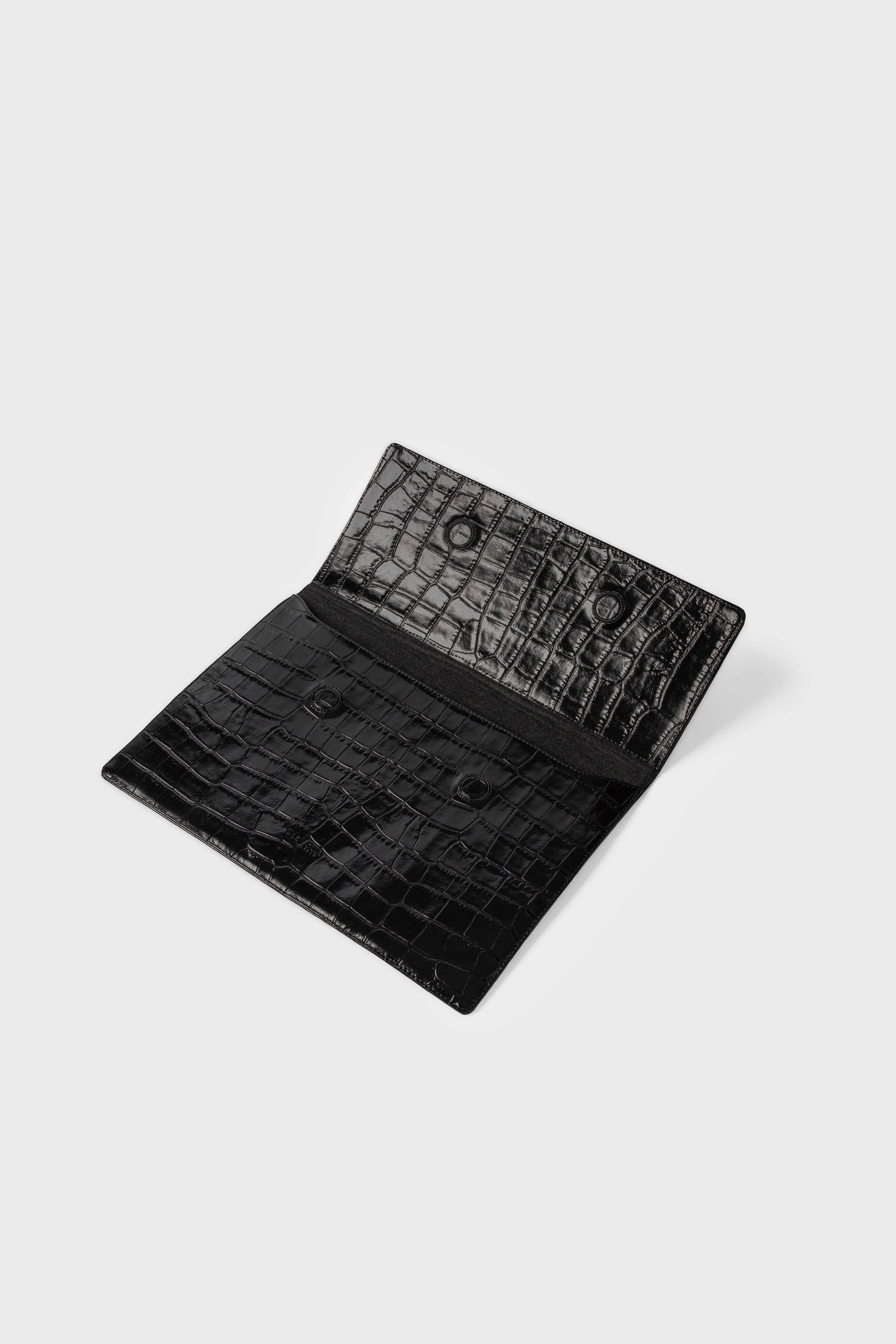 Etui na Laptop Czarny Krokodyl