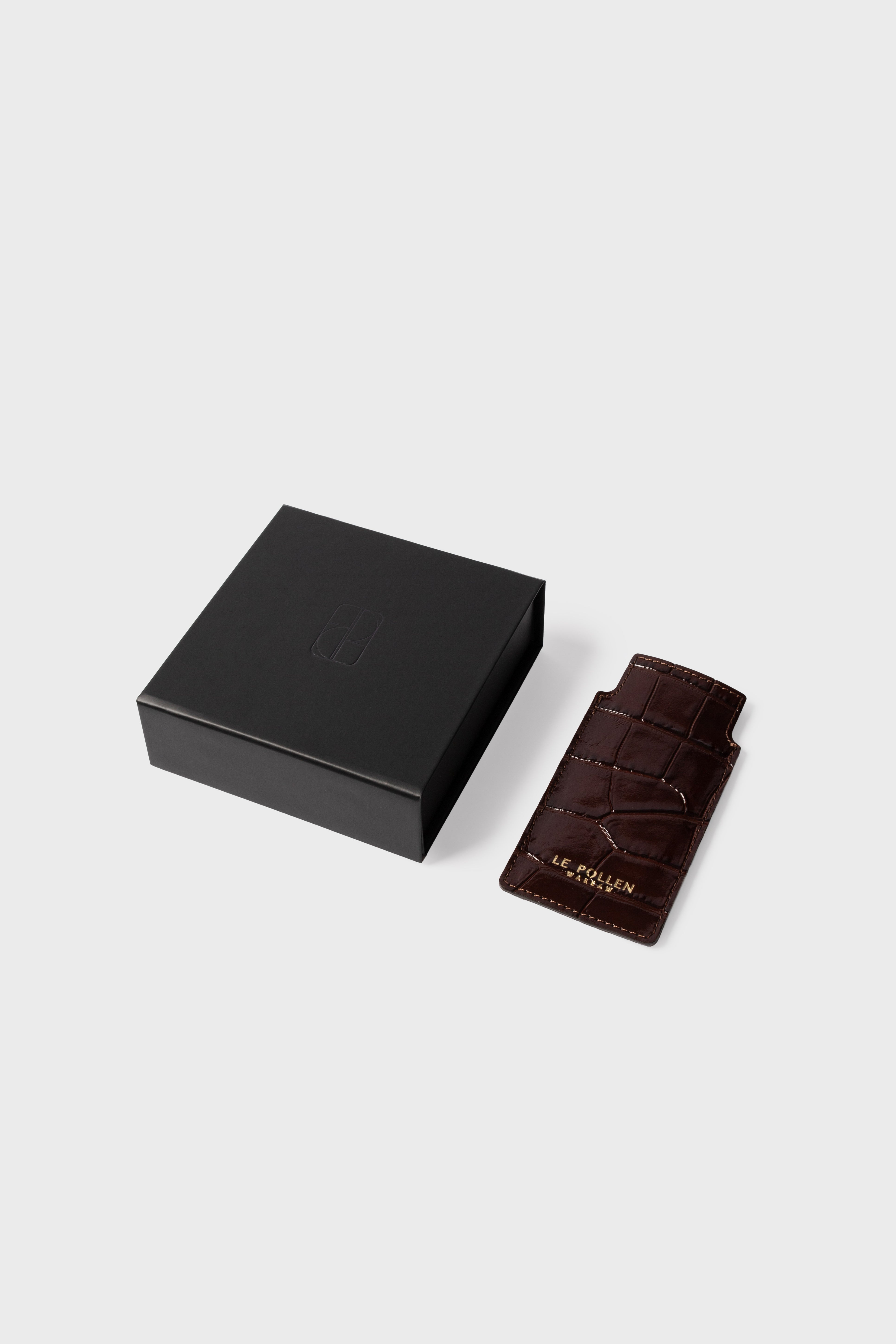 Hair Comb Brown Crocodile