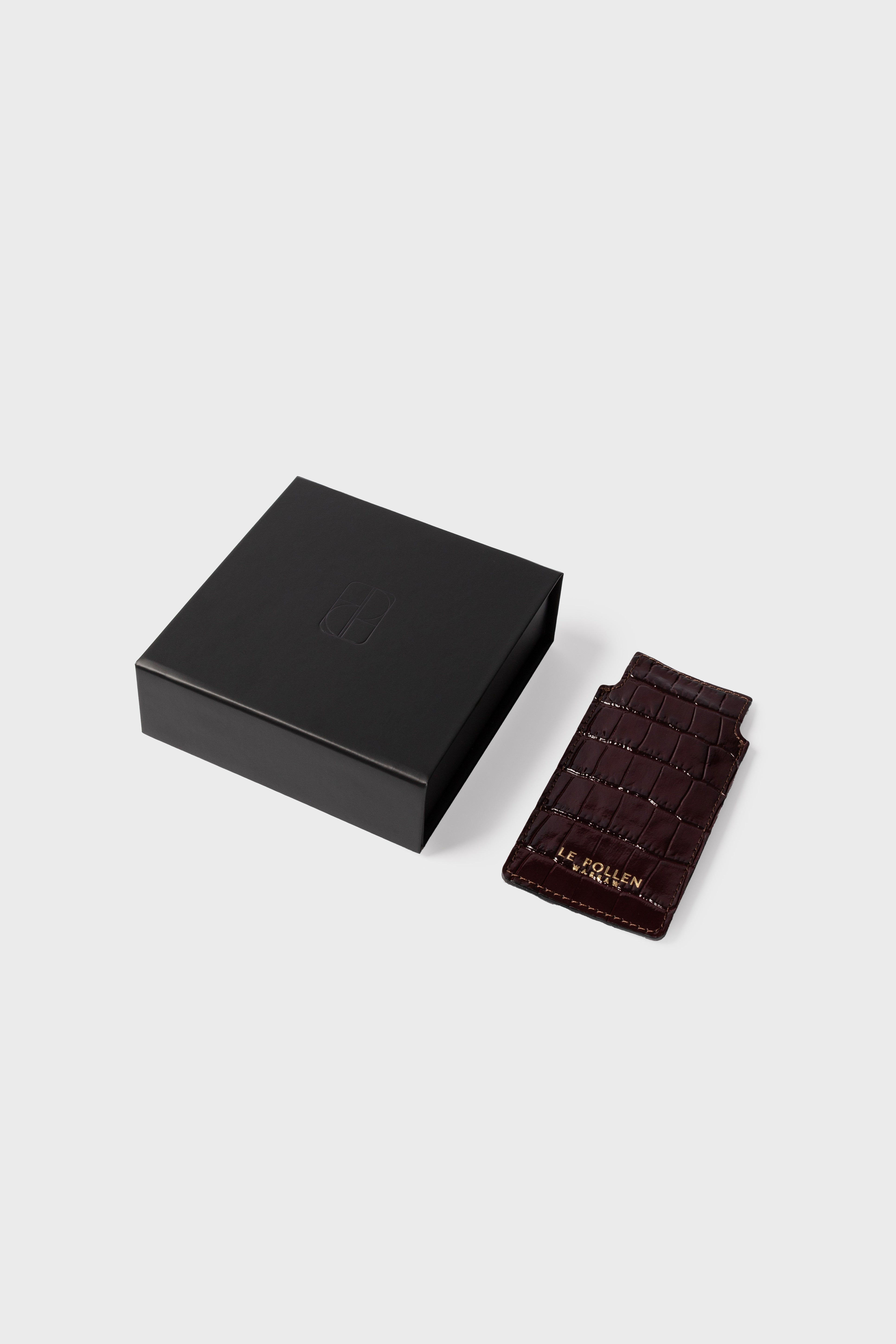 Hair Comb Burgundy Crocodile