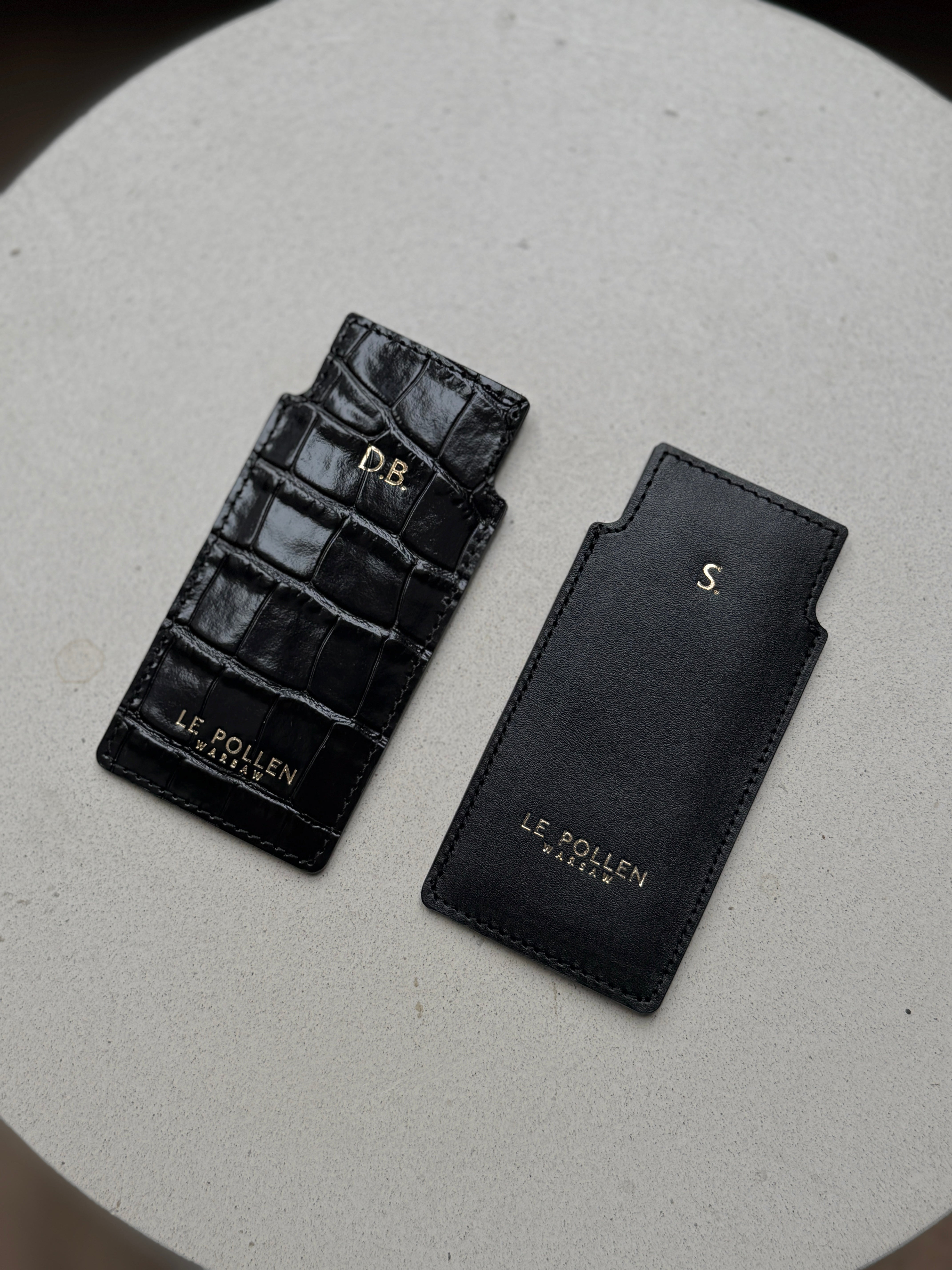 Hair Comb Black Crocodile