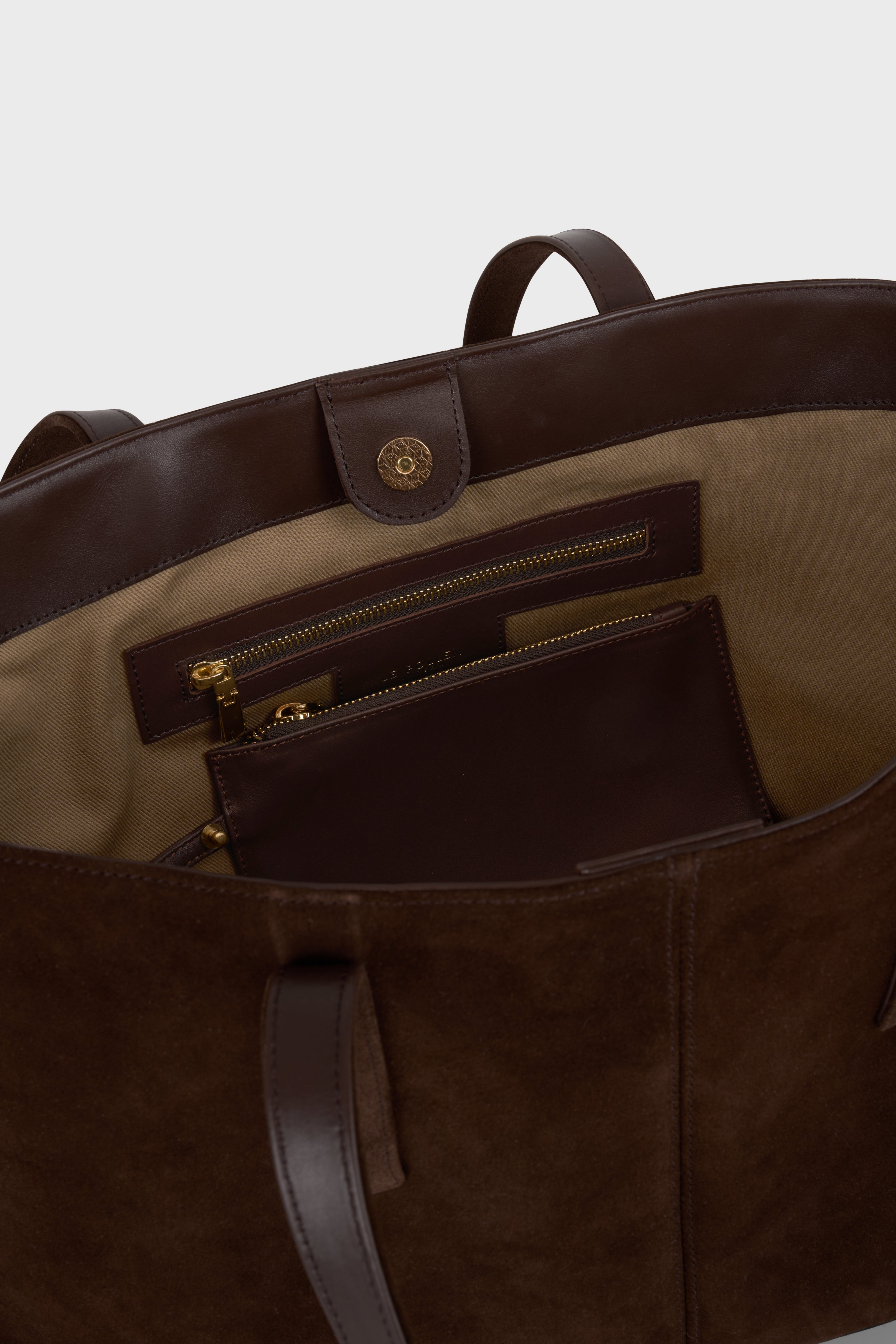 Noam Large Chocolate Suede